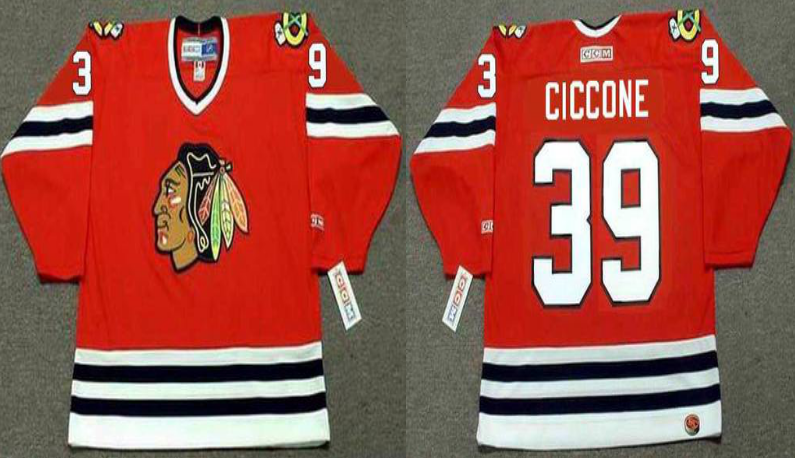 2019 Men Chicago Blackhawks #39 Ciccone red CCM NHL jerseys->chicago blackhawks->NHL Jersey